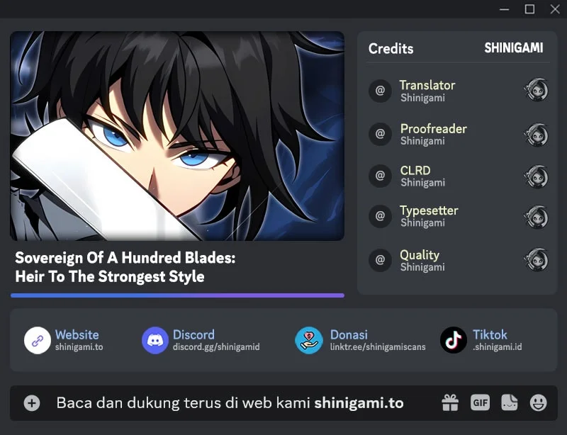 Sovereign Of A Hundred Blades: Heir To The Strongest Style Chapter 1 - halaman 1