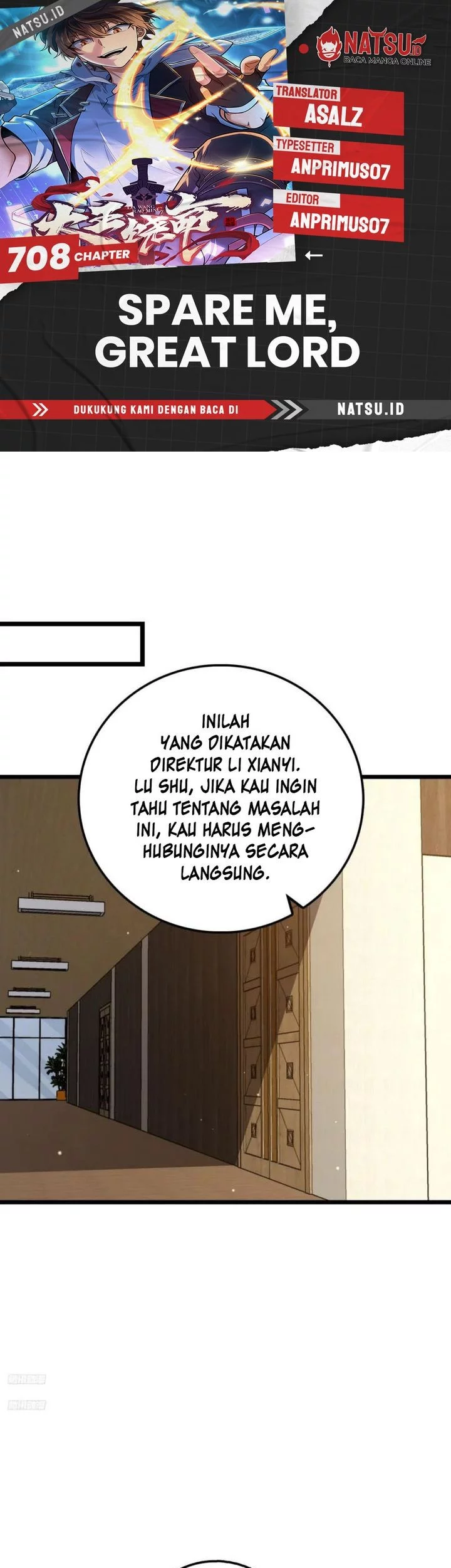 Spare Me, Great Lord! Chapter 708 - halaman 1