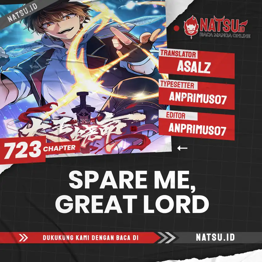 Spare Me, Great Lord! Chapter 723 - halaman 1