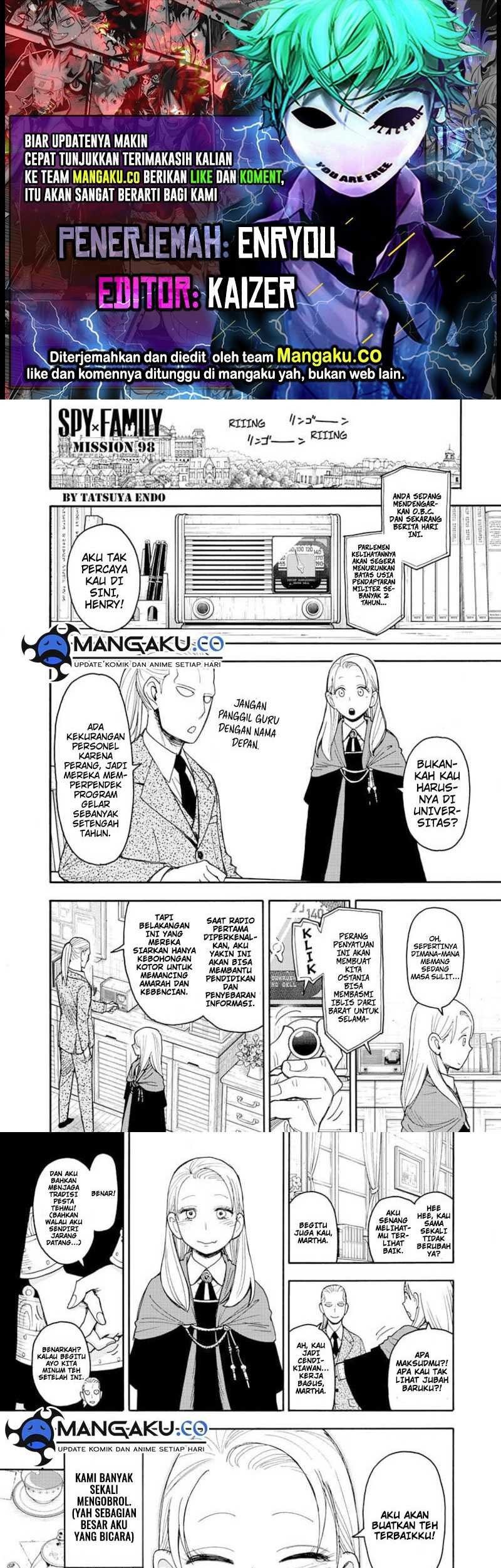 Spy x Family Chapter 98 - halaman 1