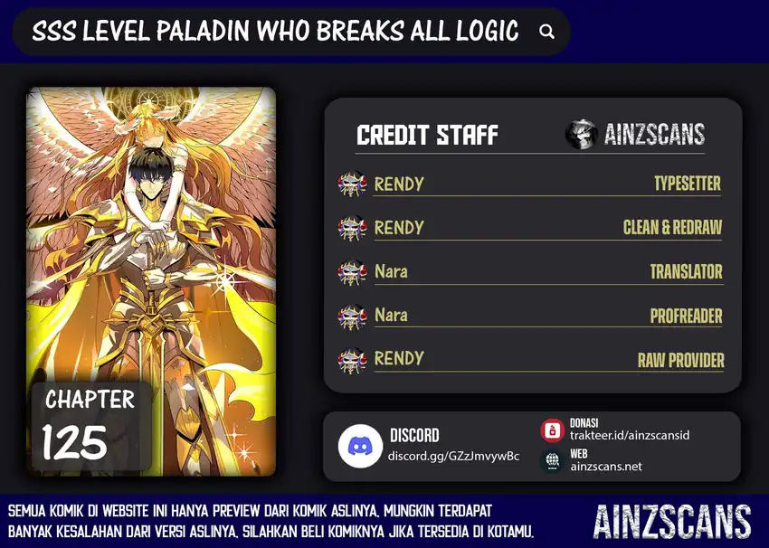 SSS-level Paladin Who Breaks All Logic Chapter 125 - halaman 1