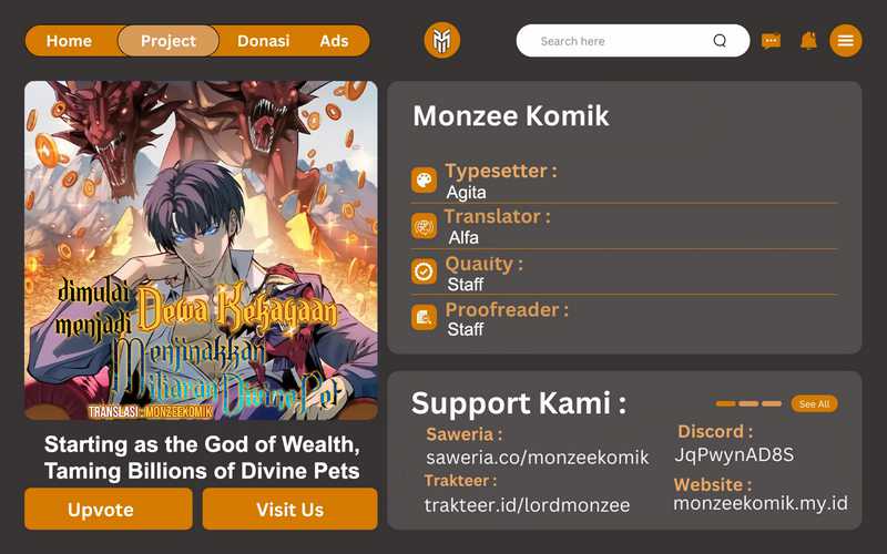 Start by changing your job to the God of Wealth and taming billions of divine pets! Chapter 12 - halaman 2