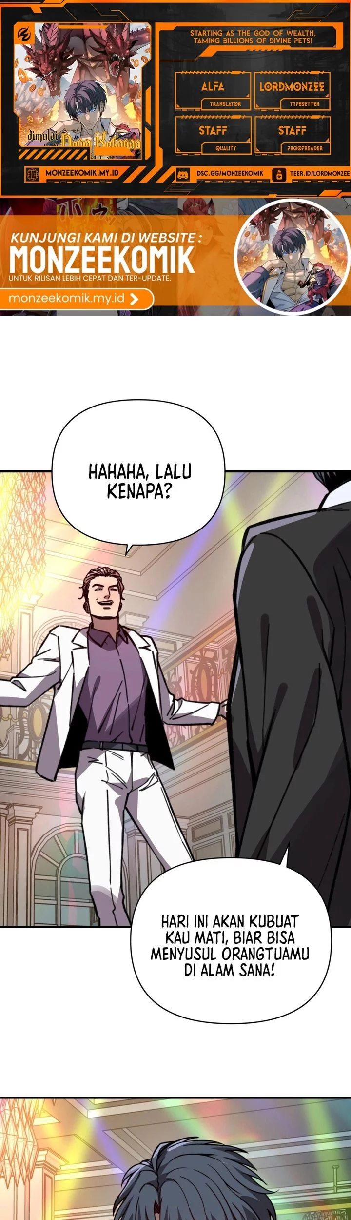 Start by changing your job to the God of Wealth and taming billions of divine pets! Chapter 34 - halaman 1