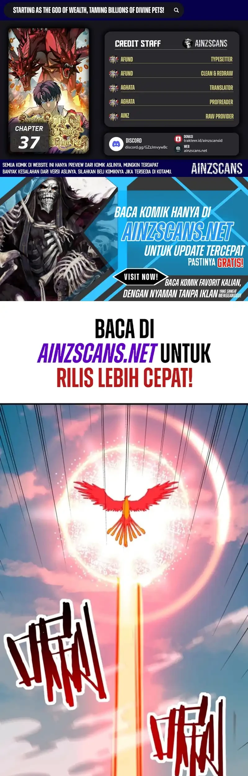 Start by changing your job to the God of Wealth and taming billions of divine pets! Chapter 37 - halaman 1