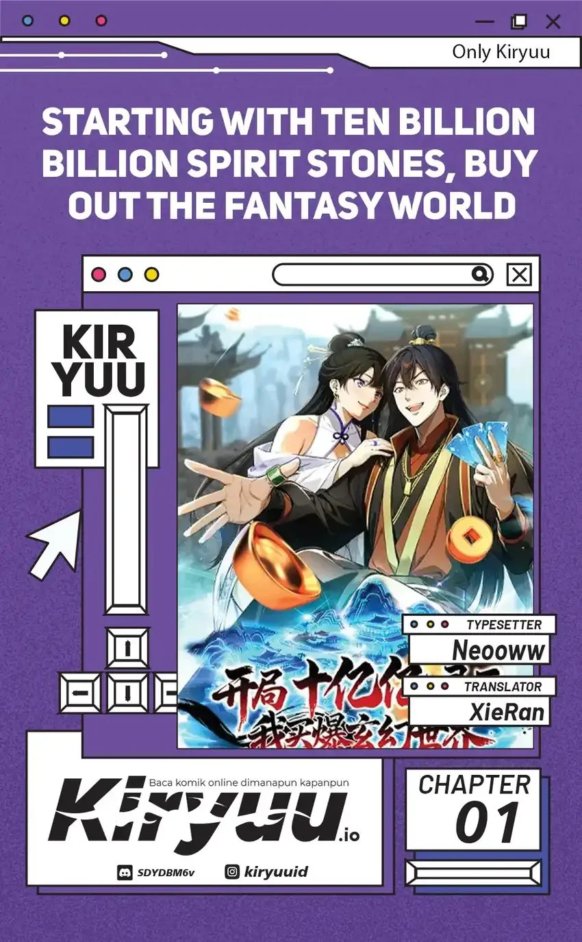 Starting with Ten Billion Billion Spirit Stones, I Buy Out the Fantasy World Chapter 1 - halaman 1