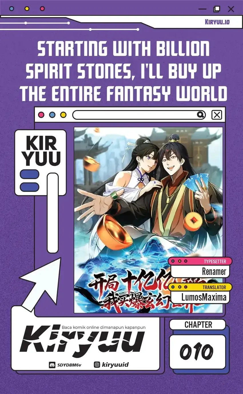 Starting with Ten Billion Billion Spirit Stones, I Buy Out the Fantasy World Chapter 10 - halaman 1