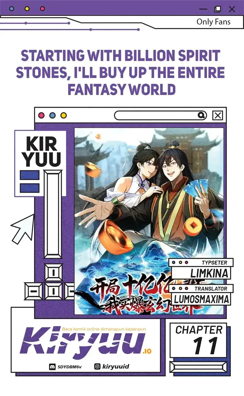 Starting with Ten Billion Billion Spirit Stones, I Buy Out the Fantasy World Chapter 11 - halaman 1
