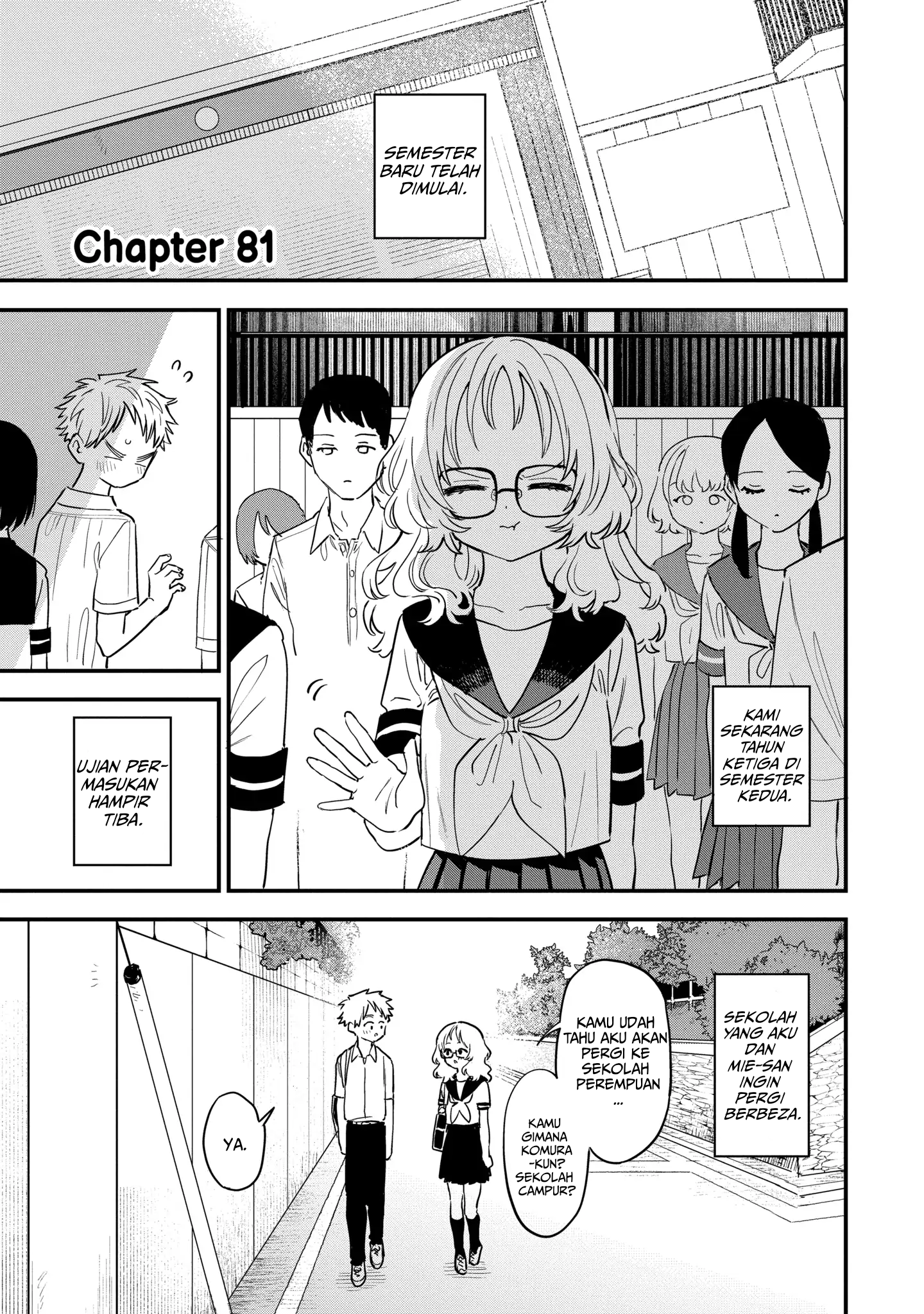 Suki na Ko ga Megane wo Wasureta Chapter 81 - halaman 1