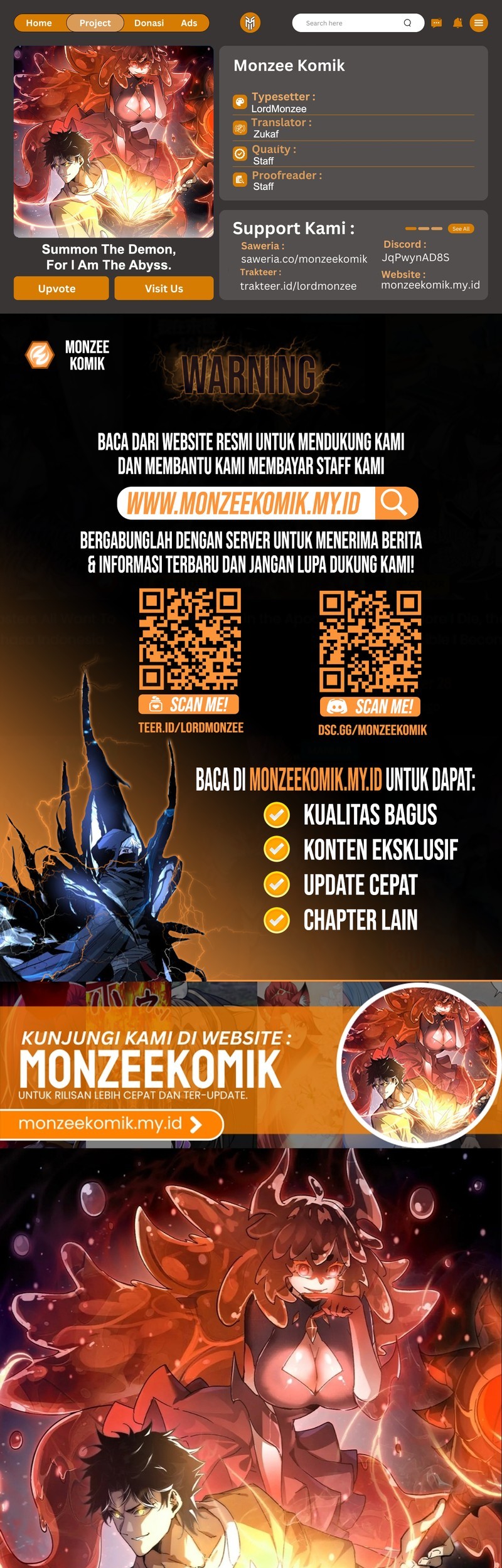 Summon The Demon, For I Am The Abyss Chapter 9 - halaman 1