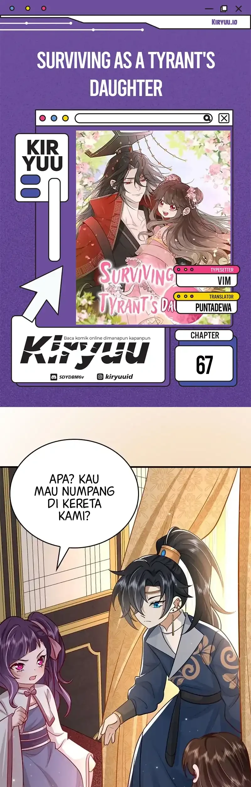 Surviving as a Tyrant’s Daughter Chapter 67 - halaman 1