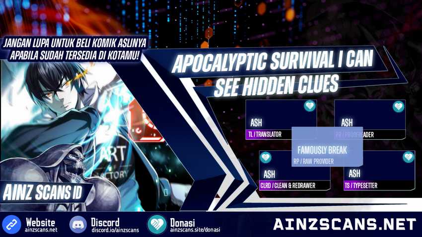 Surviving in the Apocalypse: I Can See Hidden Clues Chapter 21 - halaman 1