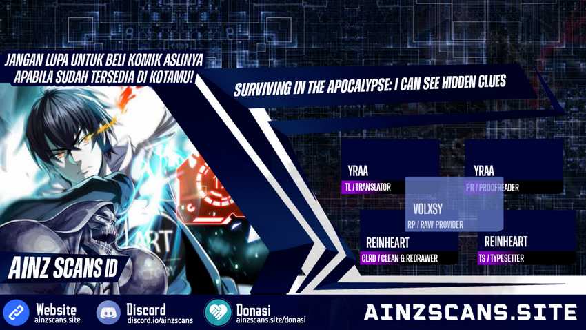 Surviving in the Apocalypse: I Can See Hidden Clues Chapter 6 - halaman 1