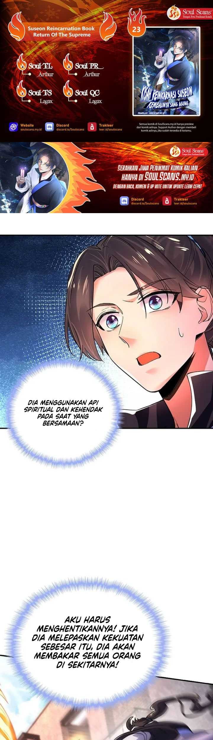 Suseon Reincarnation Book Return Of The Supreme Chapter 23 - halaman 1