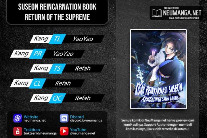 Suseon Reincarnation Book Return Of The Supreme Chapter 6 - halaman 1