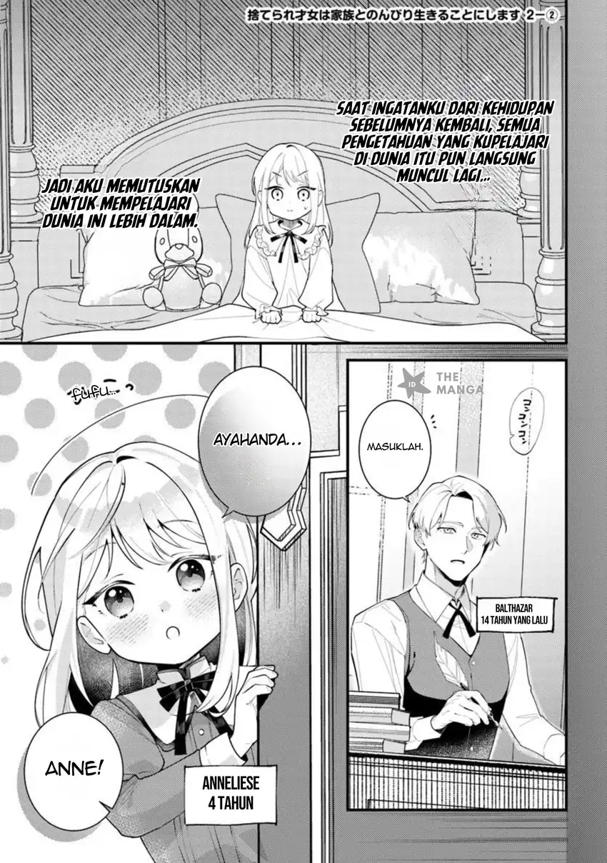 Suterare Saijo Wa Kazoku To Nonbiri Ikiru Koto Ni Shimasu Chapter 2.2 - halaman 2
