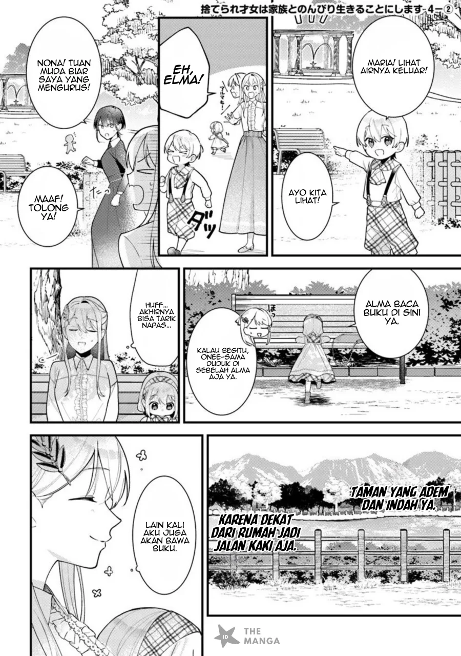 Suterare Saijo Wa Kazoku To Nonbiri Ikiru Koto Ni Shimasu Chapter 4.2 - halaman 2