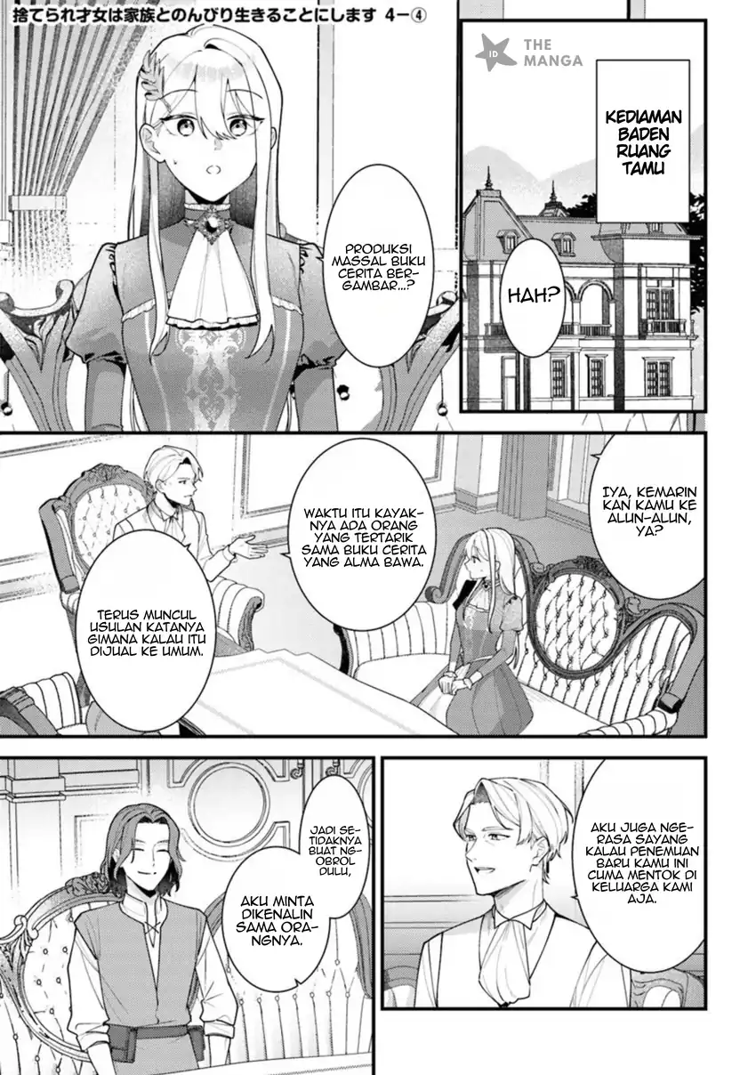 Suterare Saijo Wa Kazoku To Nonbiri Ikiru Koto Ni Shimasu Chapter 4.4 - halaman 2