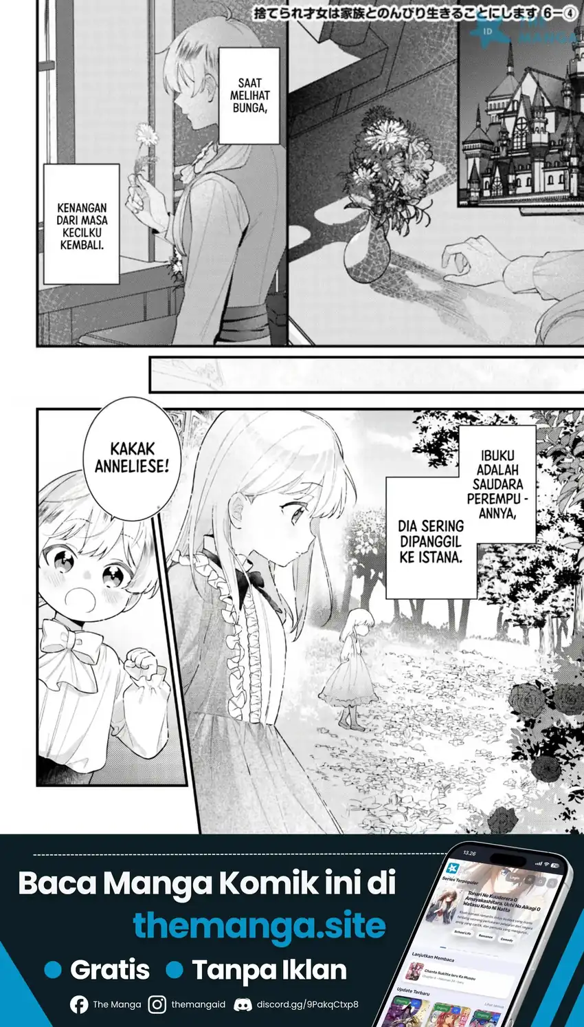 Suterare Saijo Wa Kazoku To Nonbiri Ikiru Koto Ni Shimasu Chapter 6.4 - halaman 2