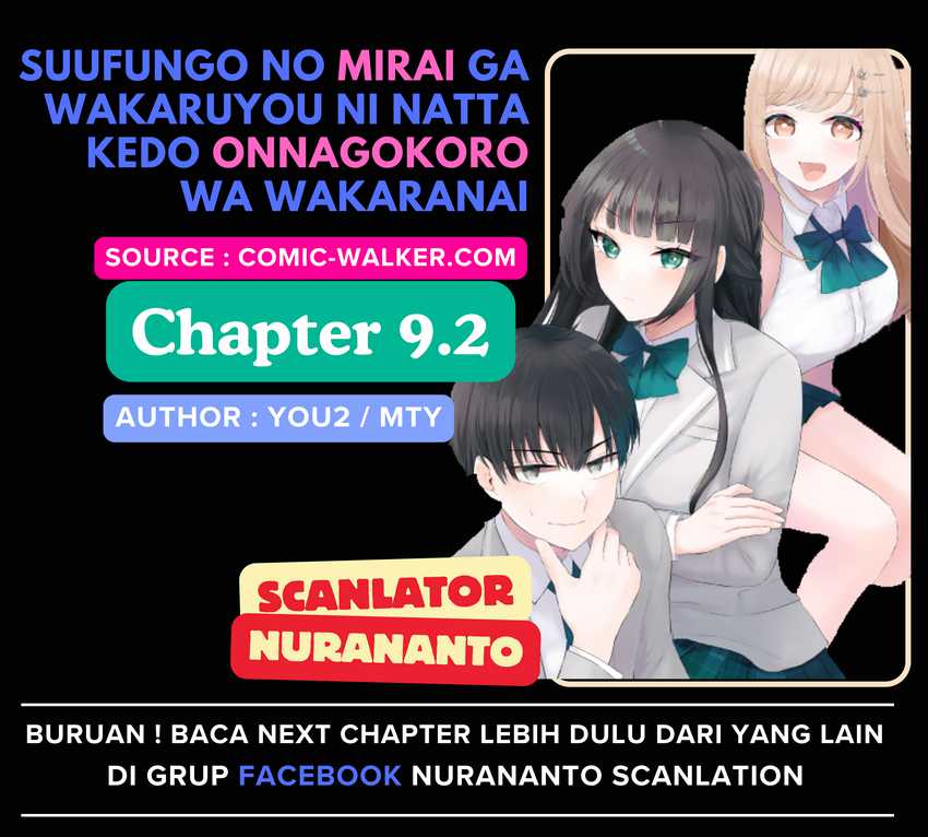 Suufungo no Mirai ga Wakaru You ni Natta kedo, Onnagokoro wa Wakaranai. Chapter 9.2 - halaman 1
