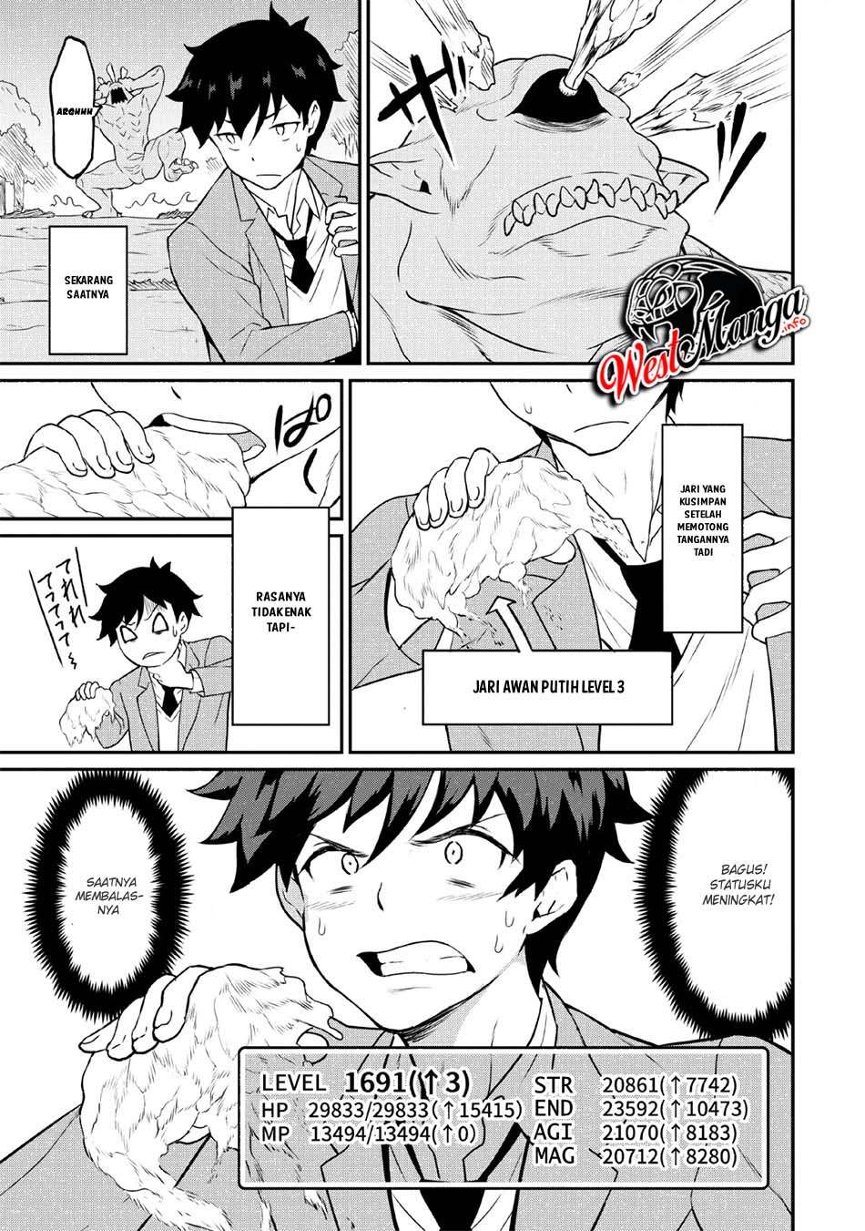 Taberu dake de Level Up! Damegami to Issho ni Isekai Musou Chapter 16 - halaman 17