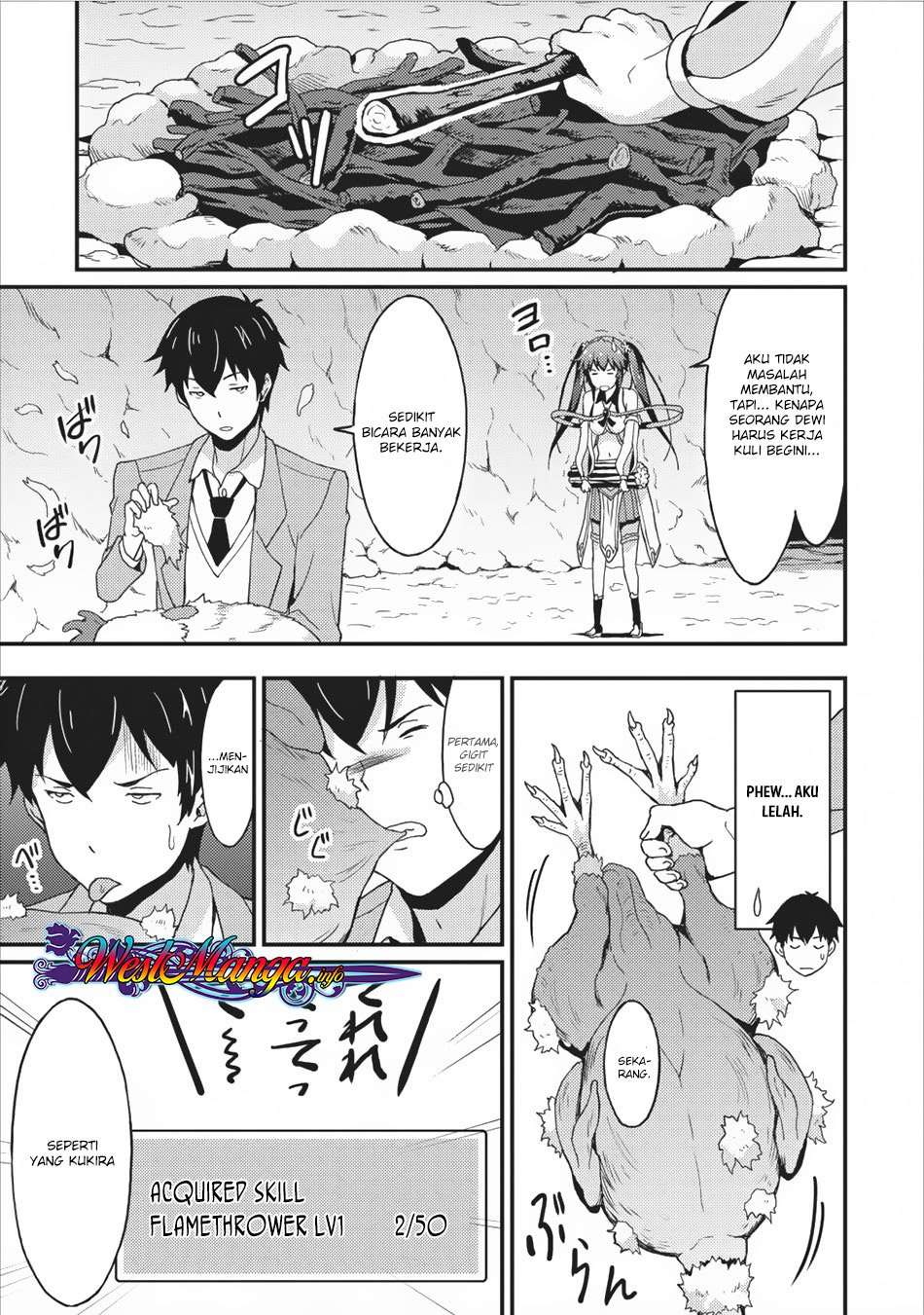 Taberu dake de Level Up! Damegami to Issho ni Isekai Musou Chapter 2 - halaman 12