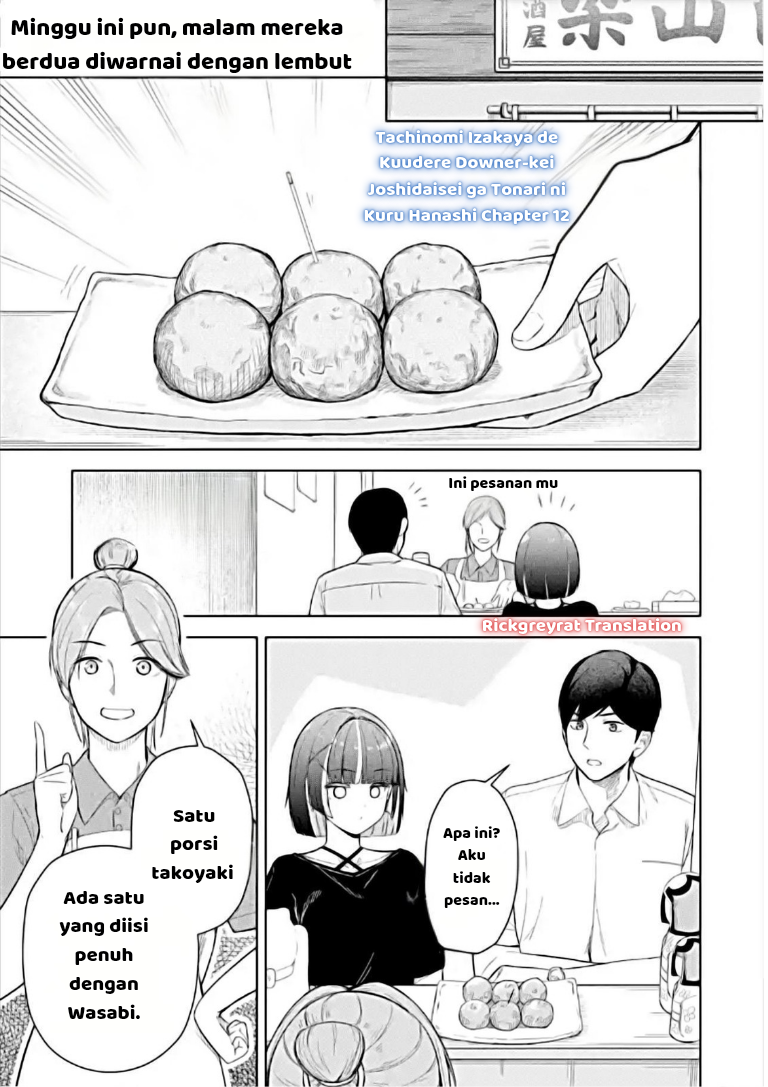 Tachinomi Izakaya de Kuudere Downer-kei Joshidaisei ga Tonari ni Kuru Hanashi Chapter 12 - halaman 2
