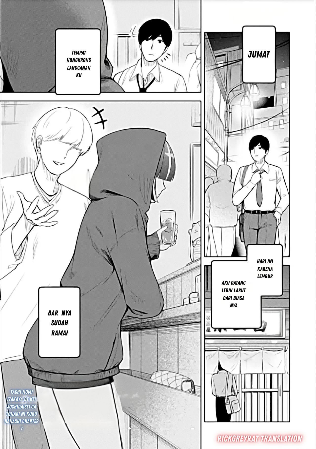 Tachinomi Izakaya de Kuudere Downer-kei Joshidaisei ga Tonari ni Kuru Hanashi Chapter 7 - halaman 2