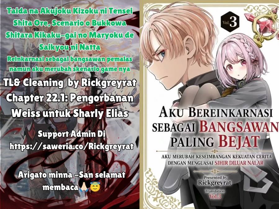 Taida na Akujoku Kizoku ni Tensei shita Ore, Scenario wo Bukkowashitara Kikakugai no Maryoku de Saikyou ni Natta Chapter 22.1 - halaman 1