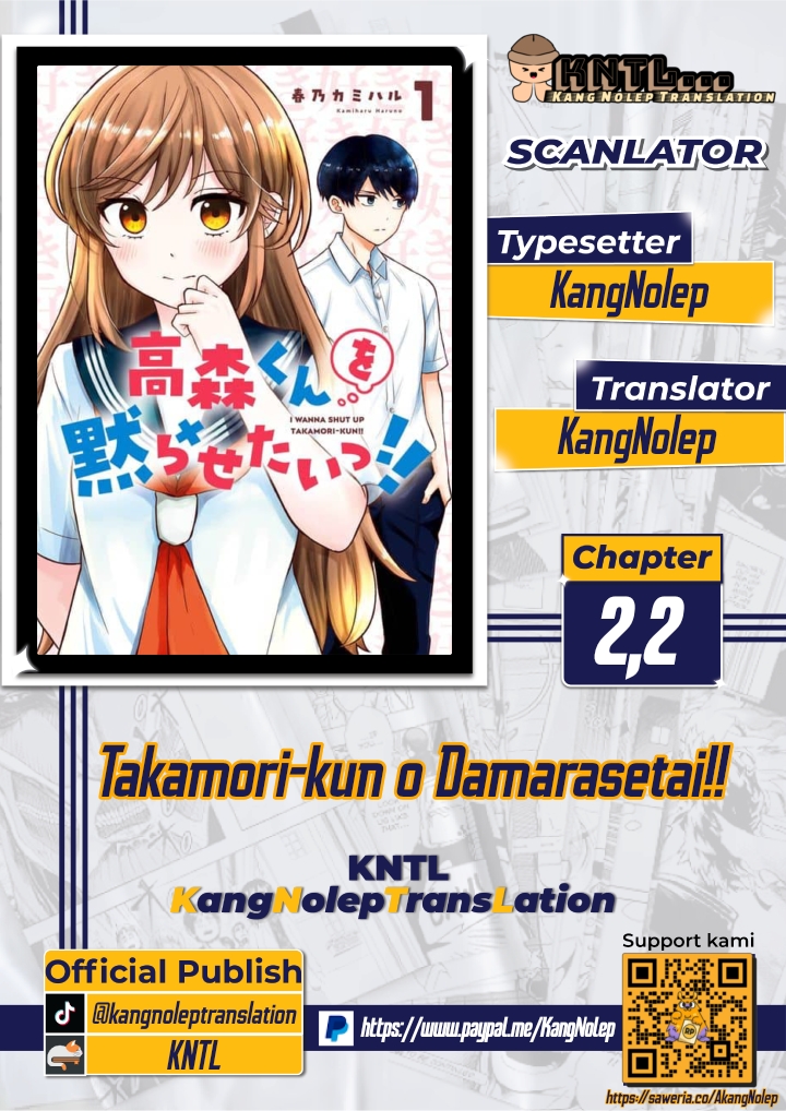 Takamori-kun wo Damarasetai!! Chapter 2.2 - halaman 1
