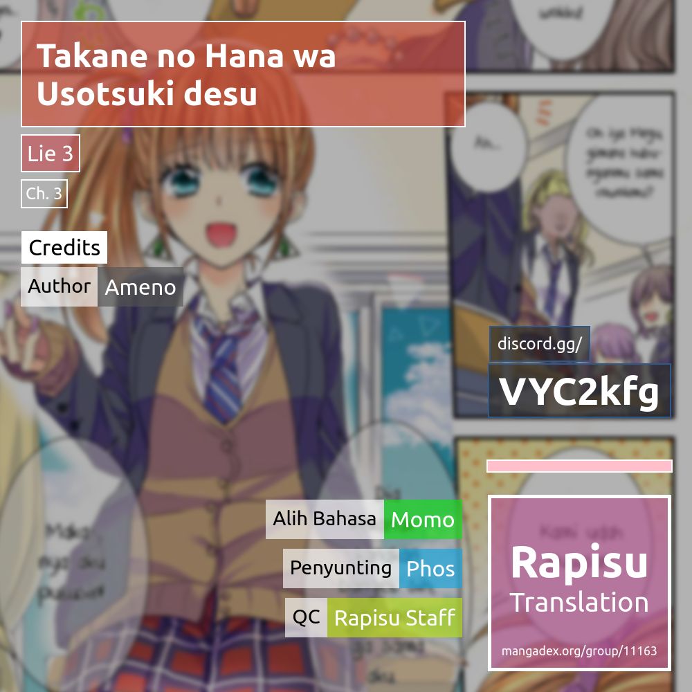 Takane no Hana wa Usotsuki desu. Chapter 3 - halaman 1