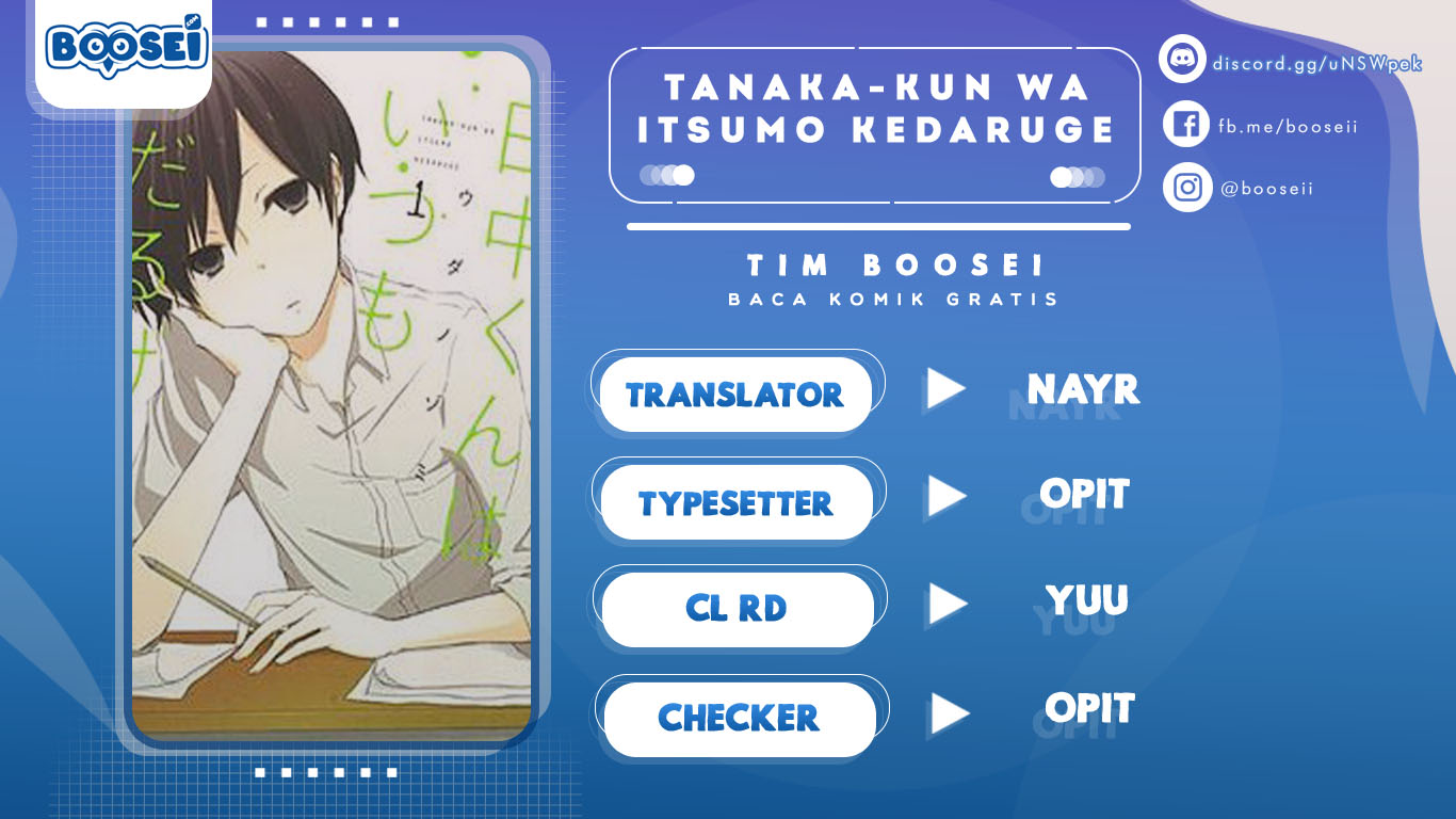 Tanaka-kun wa Itsumo Kedaruge Chapter 14 - halaman 1