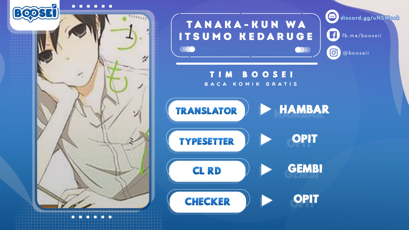 Tanaka-kun wa Itsumo Kedaruge Chapter 15.5 - halaman 1