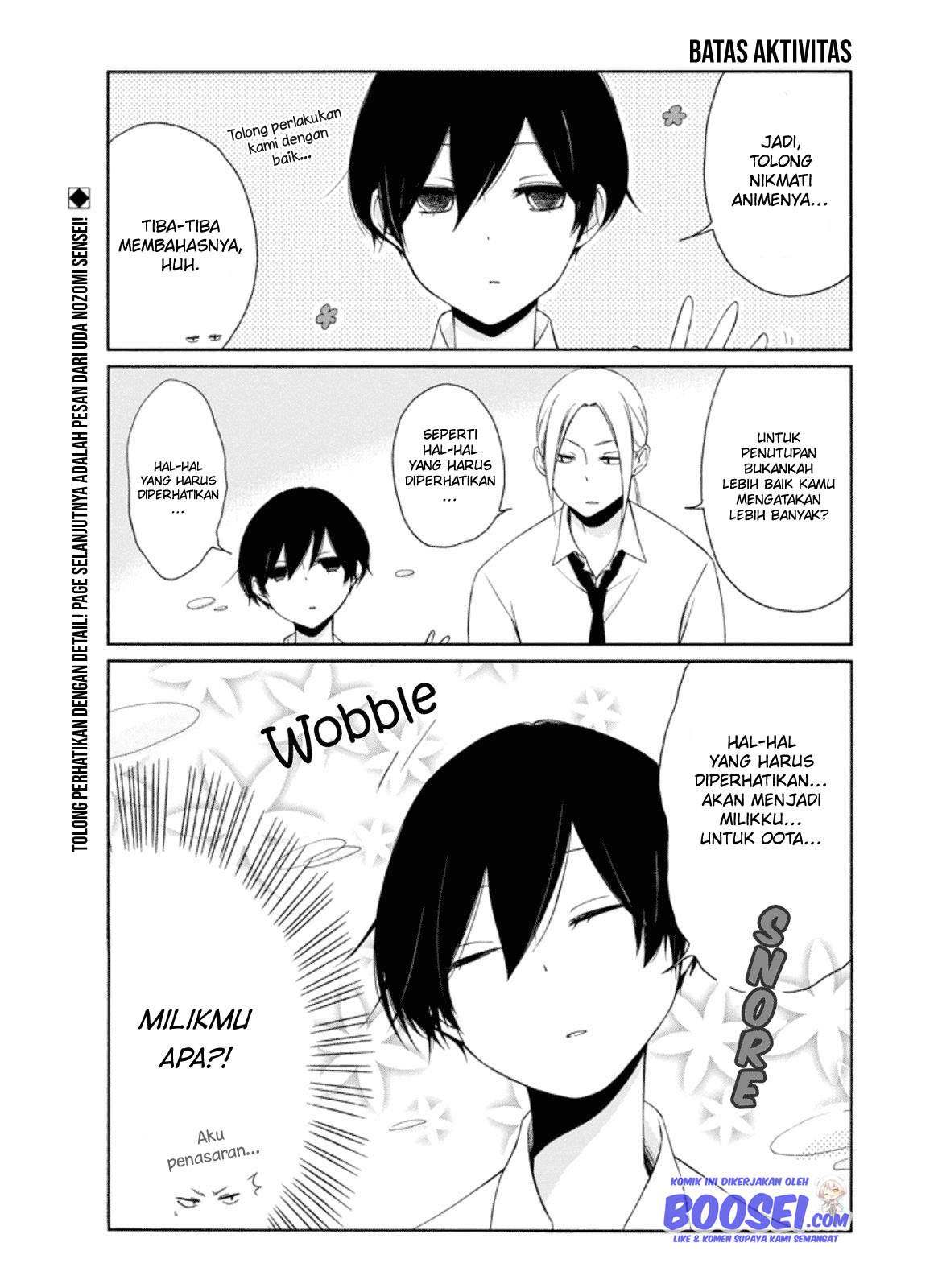 Tanaka-kun wa Itsumo Kedaruge Chapter 15.5 - halaman 9