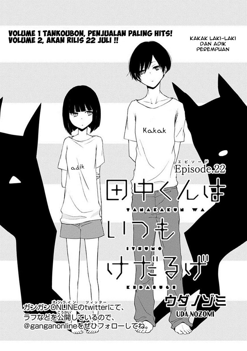 Tanaka-kun wa Itsumo Kedaruge Chapter 22 - halaman 3