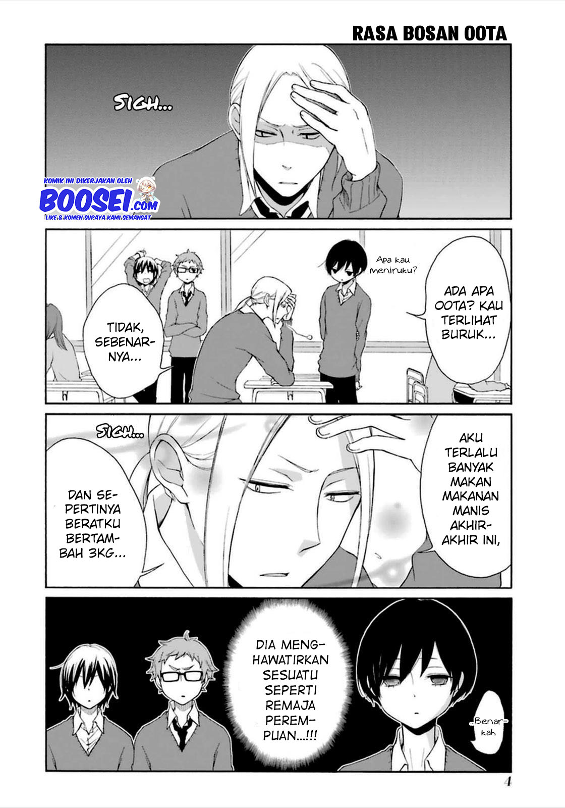 Tanaka-kun wa Itsumo Kedaruge Chapter 40 - halaman 4