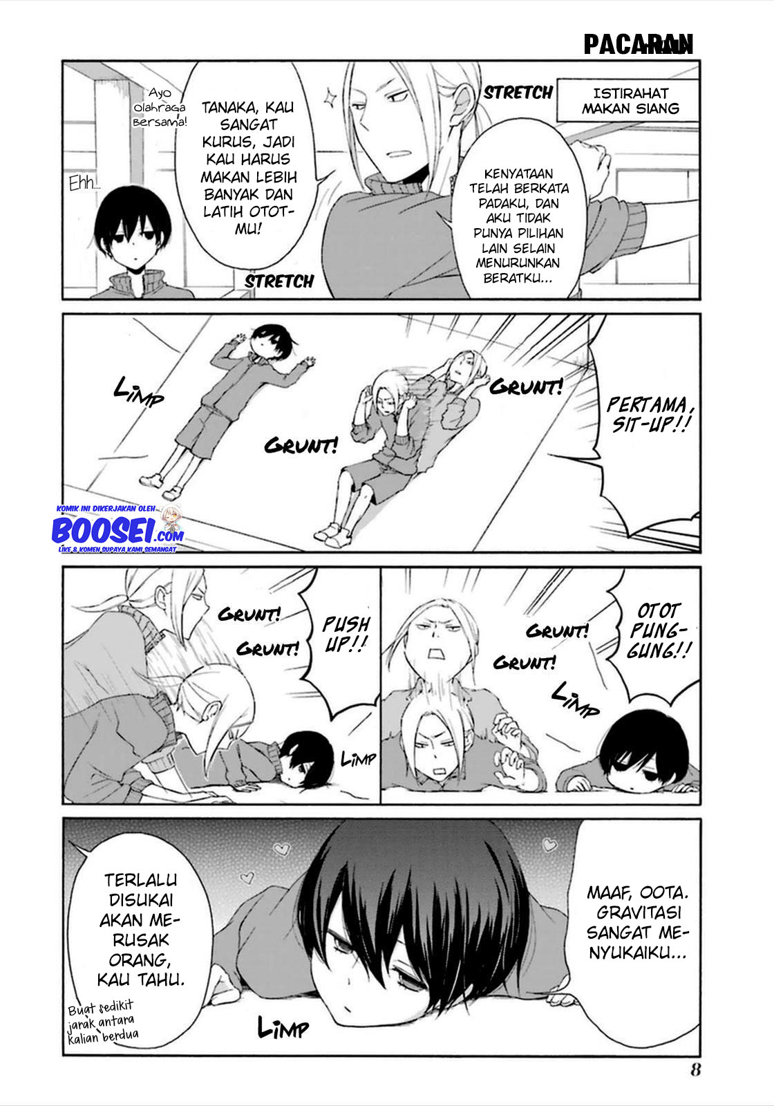 Tanaka-kun wa Itsumo Kedaruge Chapter 40 - halaman 8
