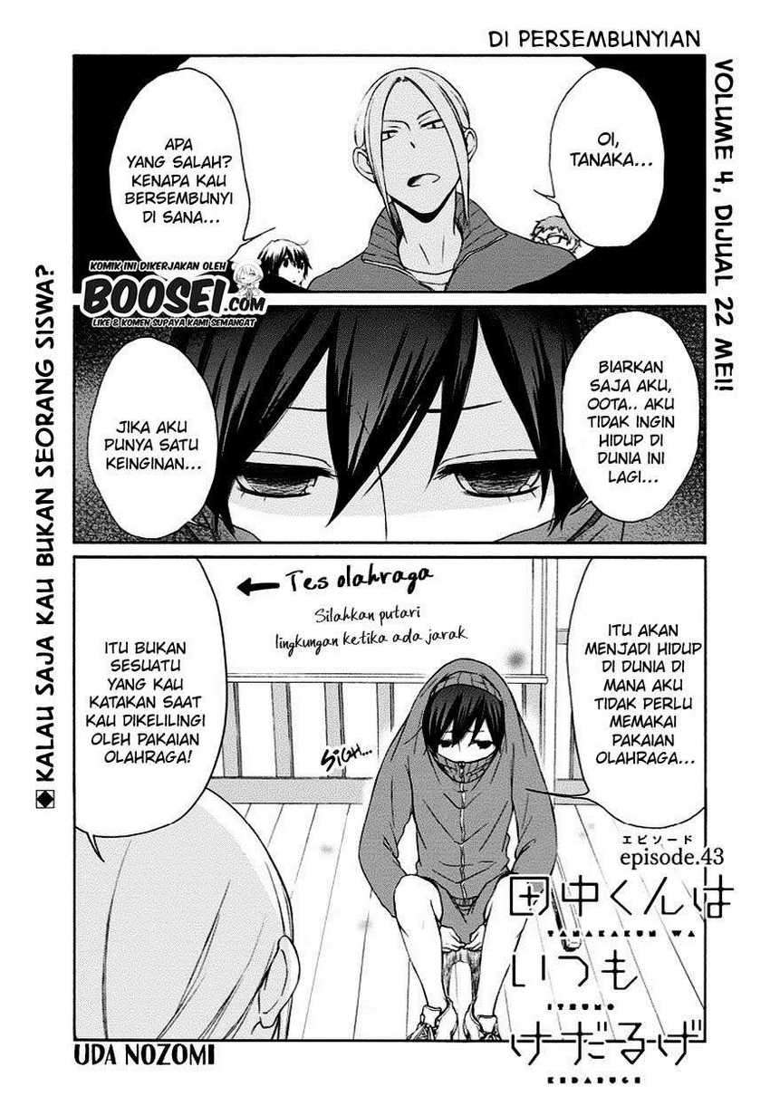 Tanaka-kun wa Itsumo Kedaruge Chapter 43 - halaman 3