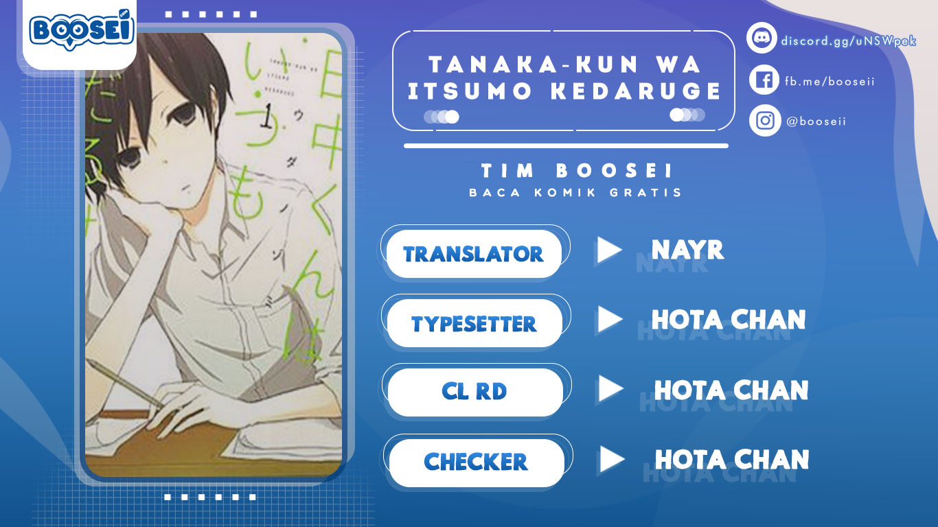 Tanaka-kun wa Itsumo Kedaruge Chapter 9 - halaman 1
