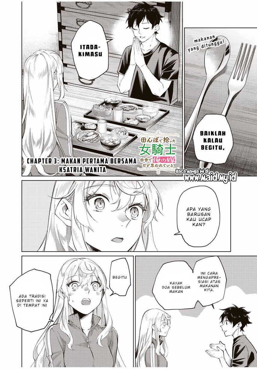 Tanbo de Hirotta Onna Kishi, Inaka de Ore no Yome dato Omowareteiru Chapter 3 - halaman 3