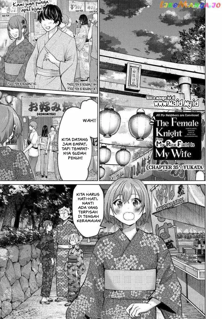 Tanbo de Hirotta Onna Kishi, Inaka de Ore no Yome dato Omowareteiru Chapter 35 - halaman 3