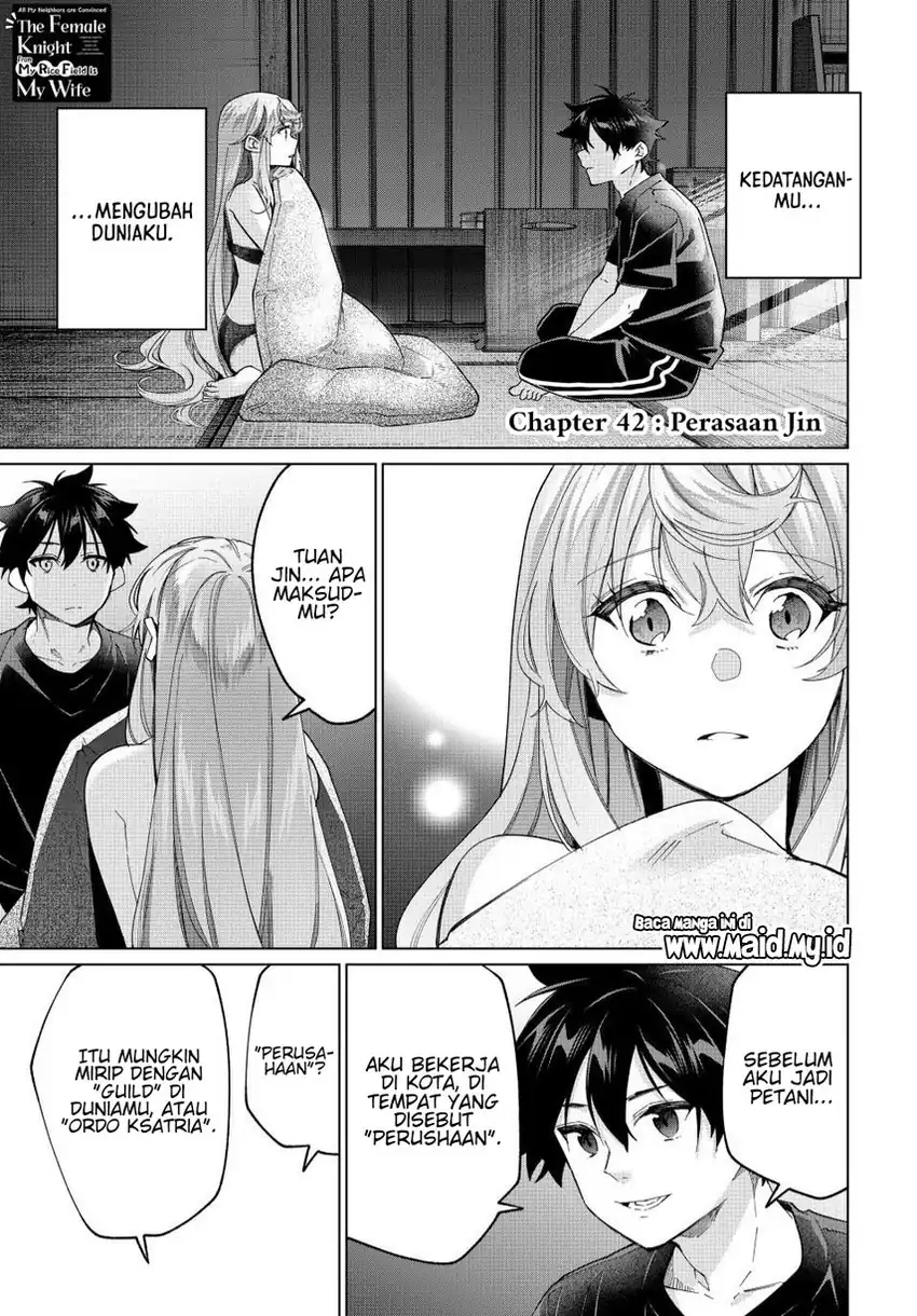 Tanbo de Hirotta Onna Kishi, Inaka de Ore no Yome dato Omowareteiru Chapter 42 - halaman 3