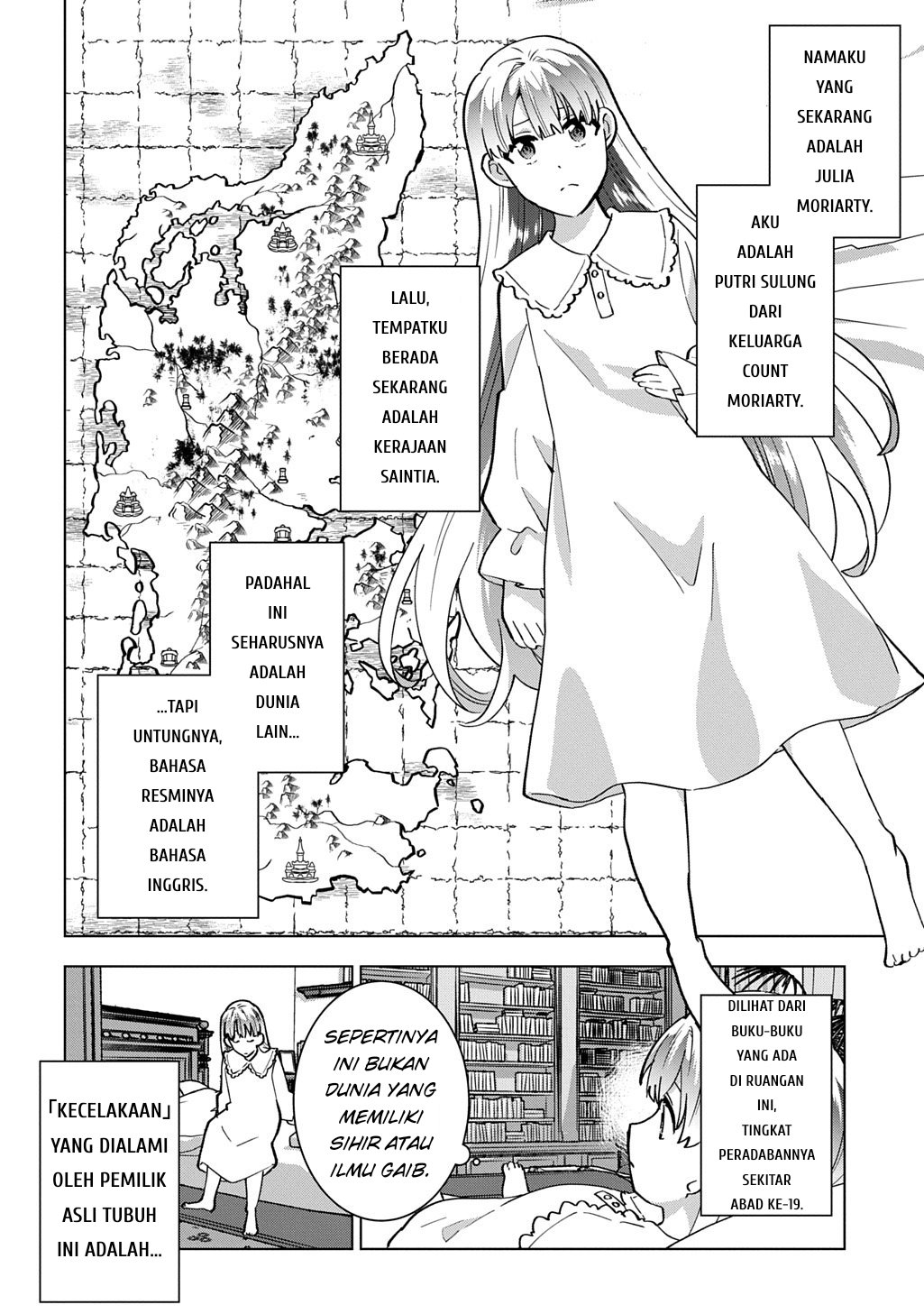 Tantei Reijou Julia Moriarty: Seibetsu mo Mibun mo Kawarimashita ga, Tenseisaki demo Tanteigyou Saikai shimasu Chapter 1 - halaman 47