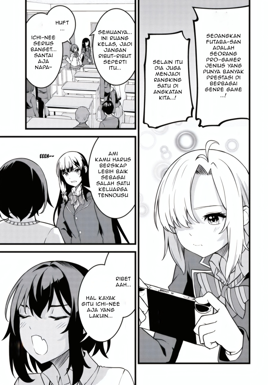 Tensai Bishoujo Sanshimai wa Isourou ni Dake Choro Kawaii Chapter 1 - halaman 13
