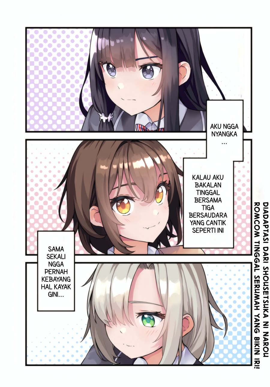 Tensai Bishoujo Sanshimai wa Isourou ni Dake Choro Kawaii Chapter 1 - halaman 2