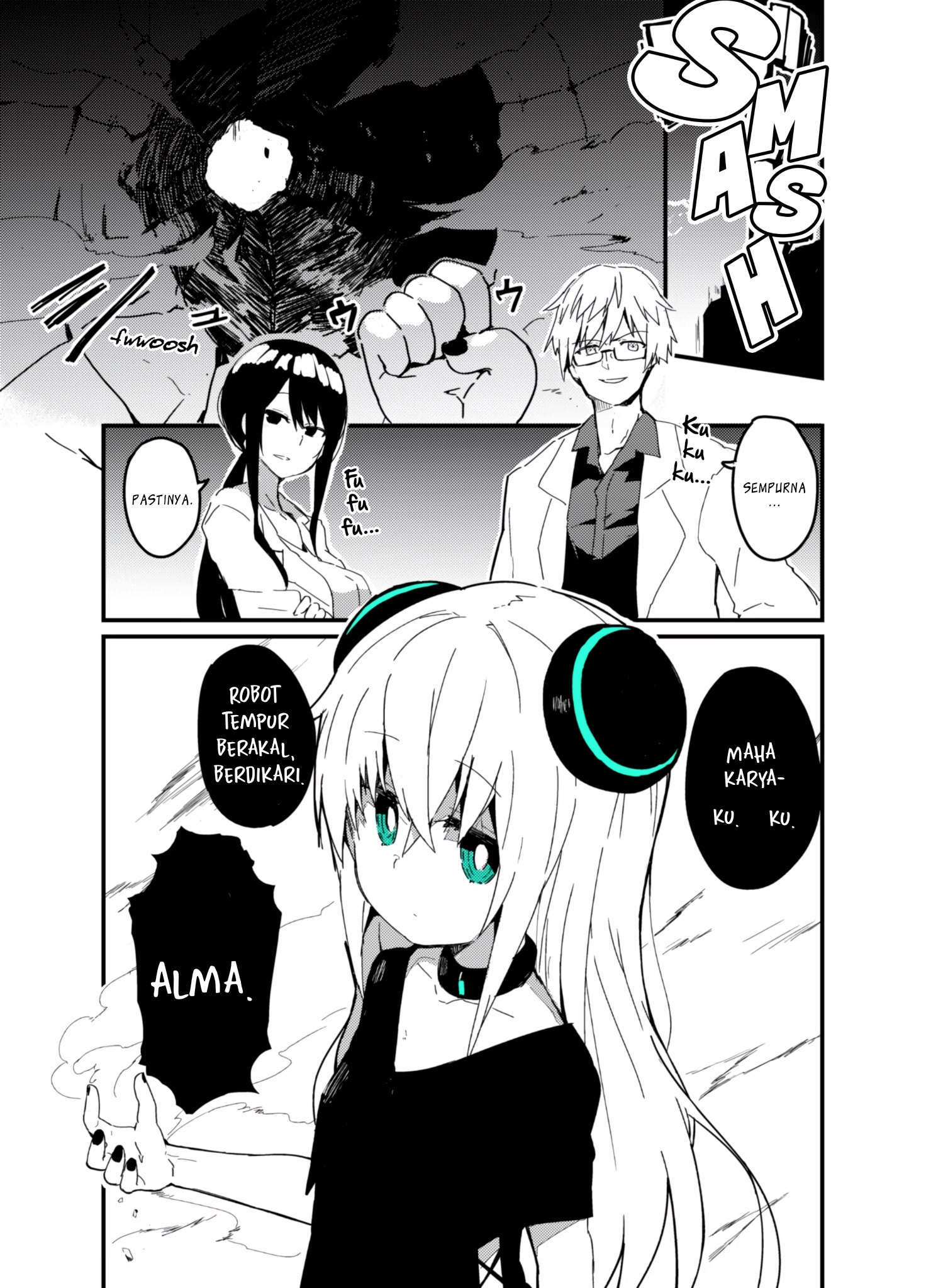Tensai Kagakusha-tachi ga Saikou no Robot wo Tsukutta Manga Chapter 1 - halaman 1