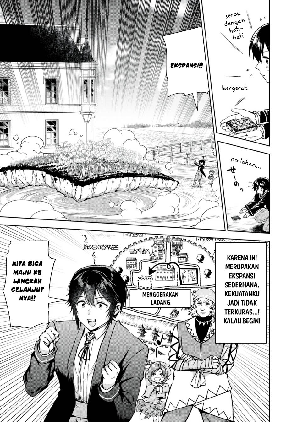 Tensei Kizoku no Bannou Kaitaku Kara ~”Kakudai & Shukushou” Sukiru o Tsukatte Itara Saikyou Ryouchi ni Narimashita~ Chapter 11 - halaman 36