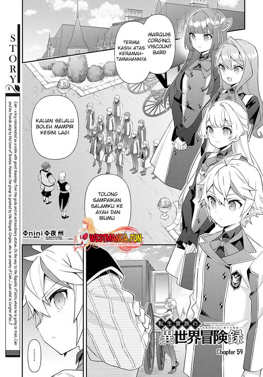 Tensei Kizoku no Isekai Boukenroku ~Jichou wo Shiranai Kamigami no Shit Chapter 59 - halaman 2