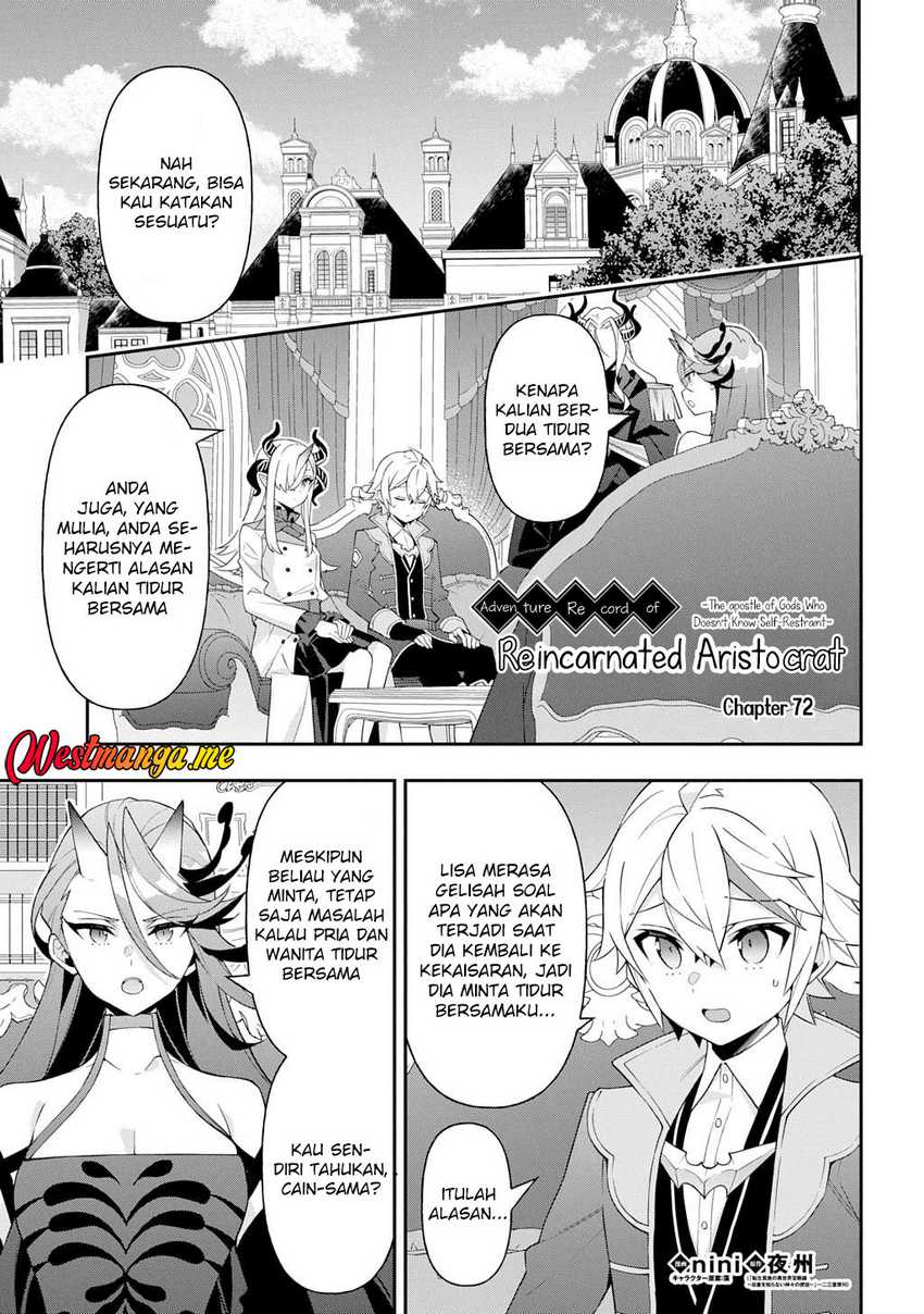 Tensei Kizoku no Isekai Boukenroku ~Jichou wo Shiranai Kamigami no Shit Chapter 72 - halaman 4