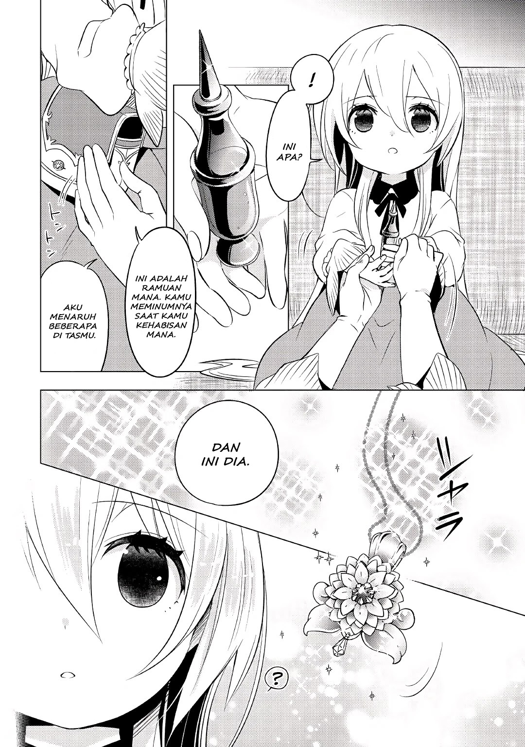 Tensei-saki wa Moumoku Youjo deshita: Zense no Kioku to Mahou wo Tayori ni Ikinobimasu Chapter 2 - halaman 15