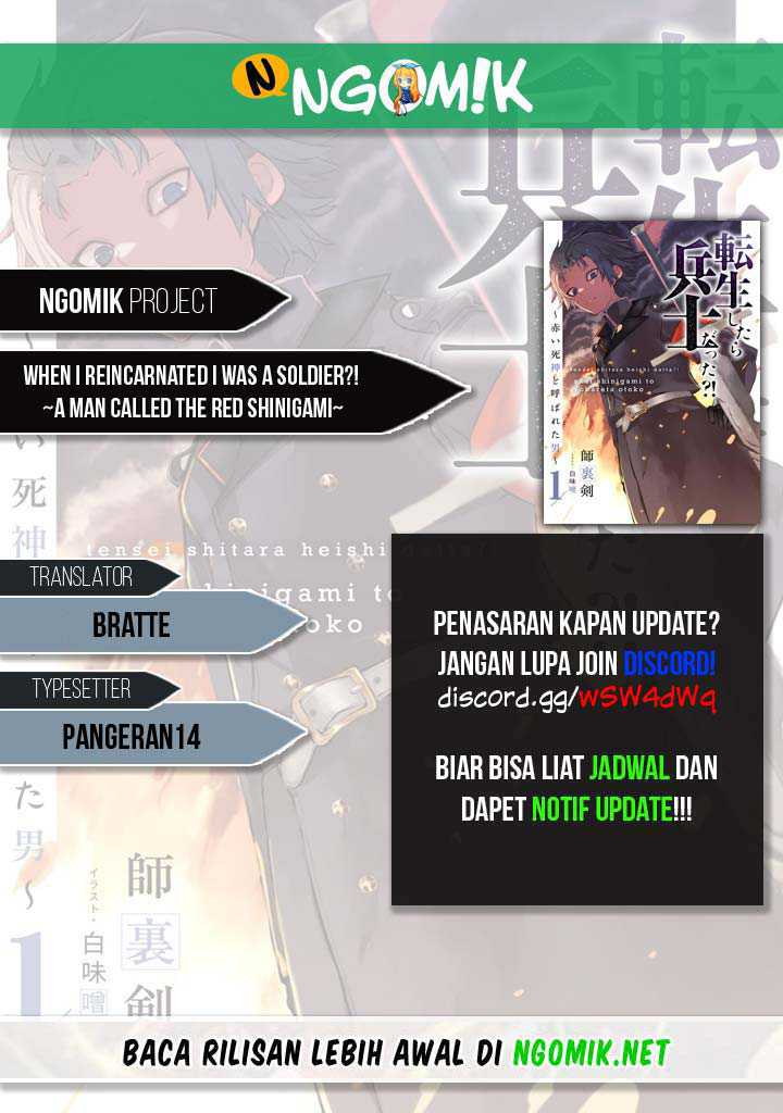 Tensei Shitara Heishi Datta? Akai Shinigami to Yobareta Otoko Chapter 5 - halaman 1